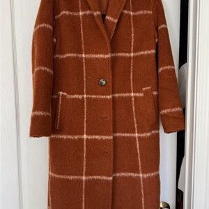 Old Navy Tan Plaid Teddy Jacket